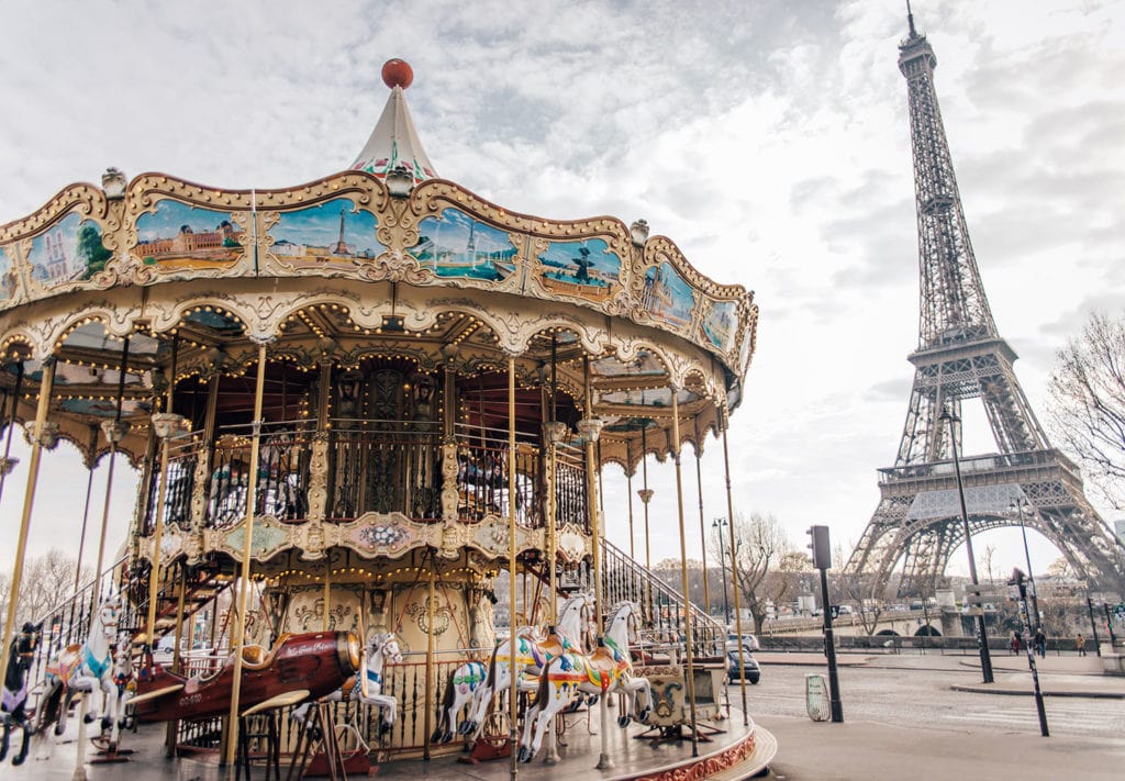 Carousel at the Eiffel Tower in Paris