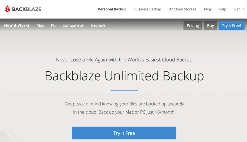 Backblaze - Cloud Storage Travel Apps