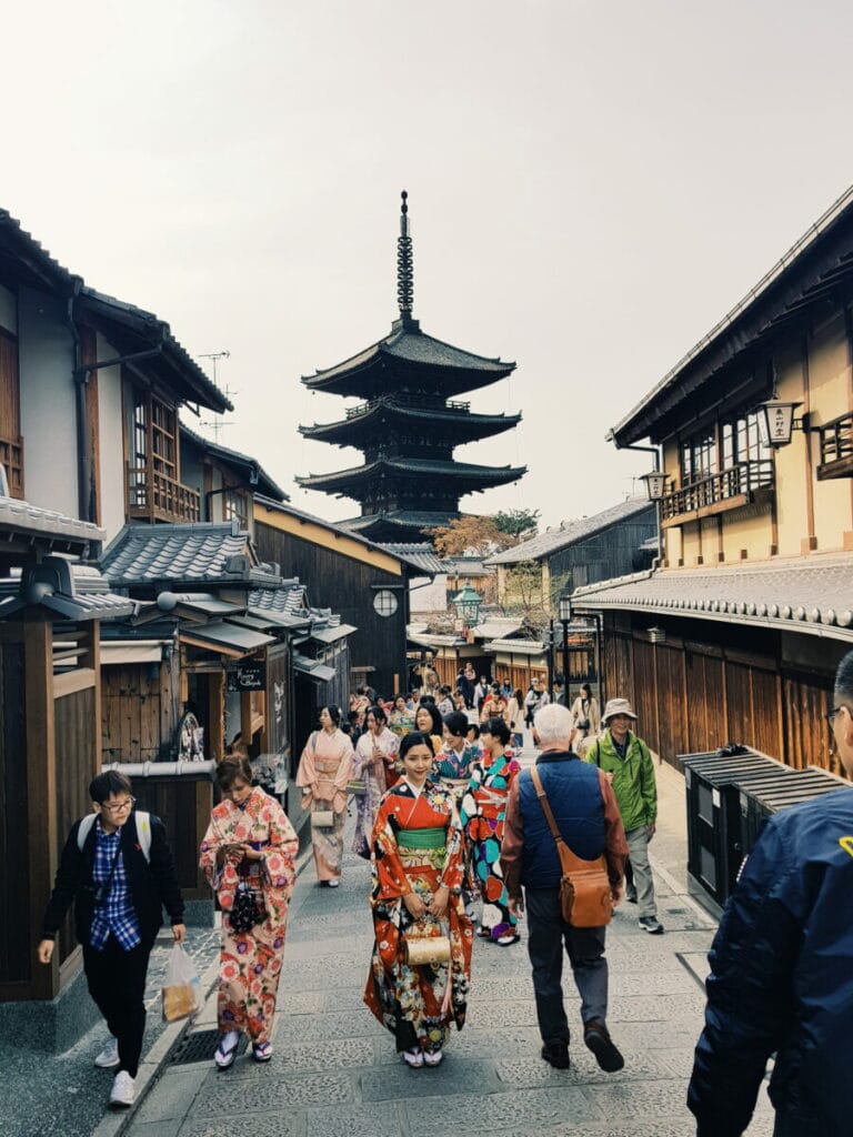 The Yasaka Pagoda in Kyoto, Japan