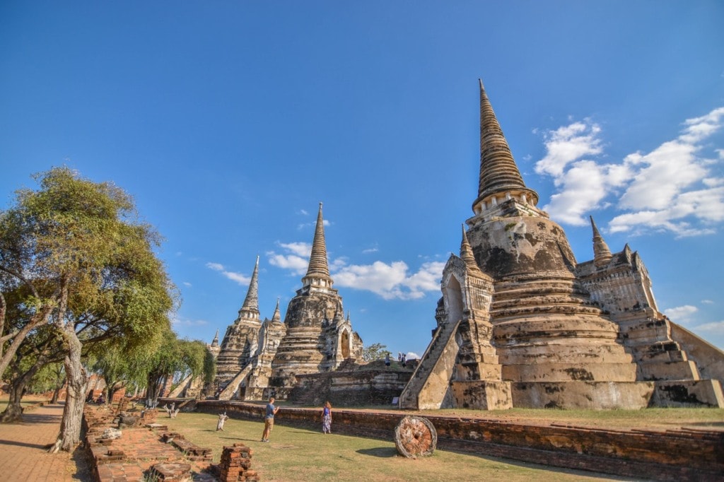 Ayutthaya temples in Thailand