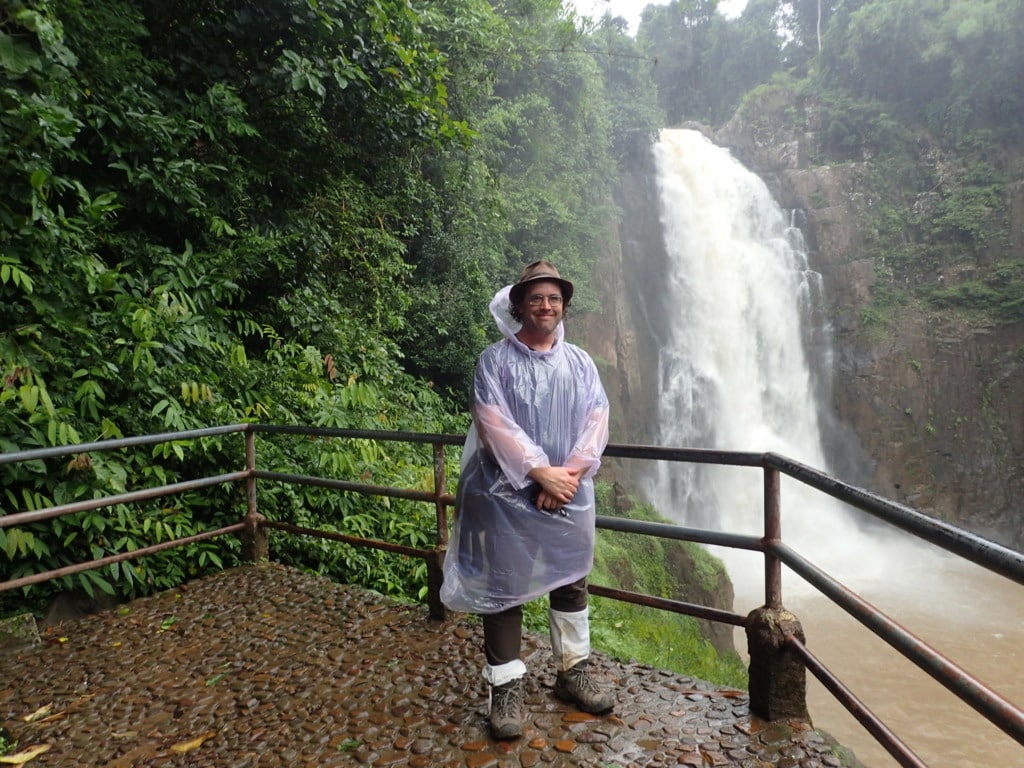 Tourist near Haew Narok Waterfall in Thailand