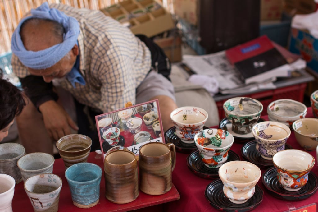 Pottery maker counter on Gojozaka Festival in Kyoto