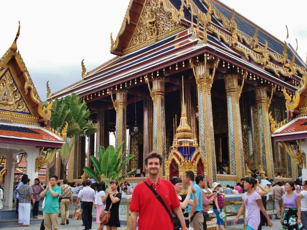Tourist near Bangkok’s temples