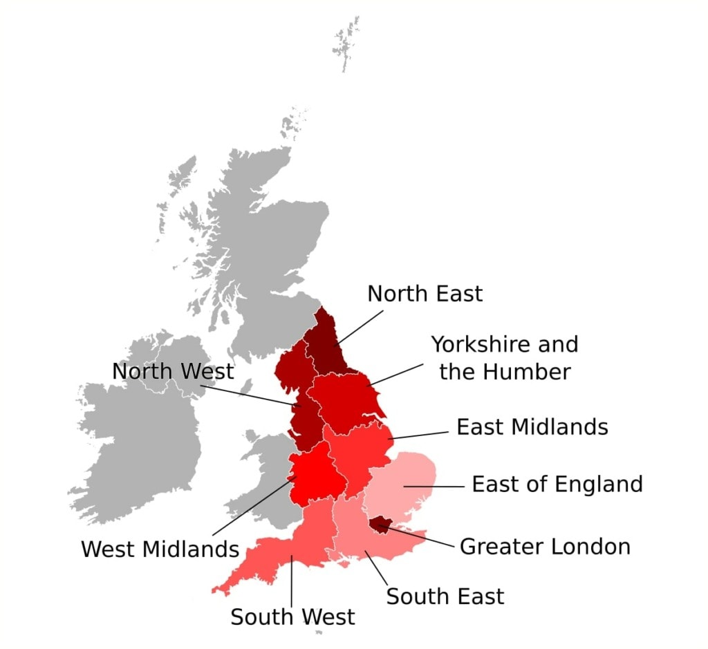 The Regions of England
