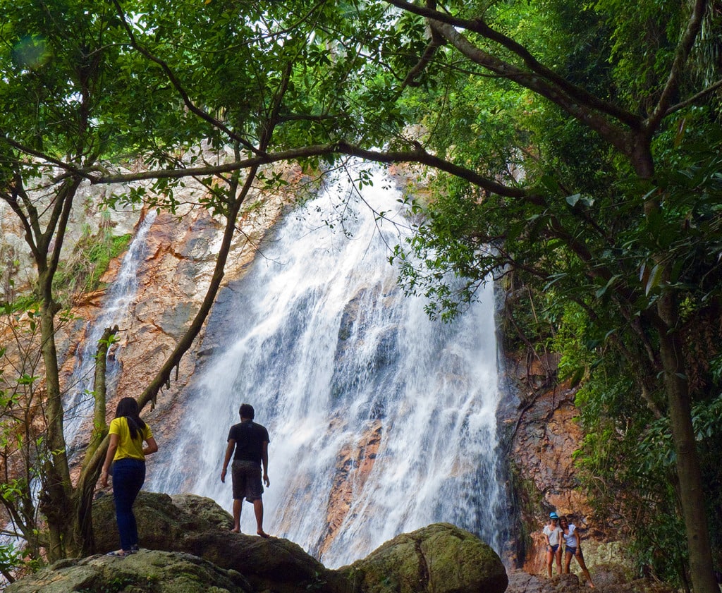 Tourists near Na Muang Waterfall in Koh Samui