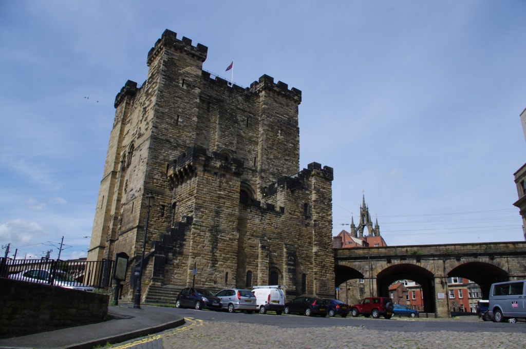View on Newcastle castle in Newcastle upon Tyne, England