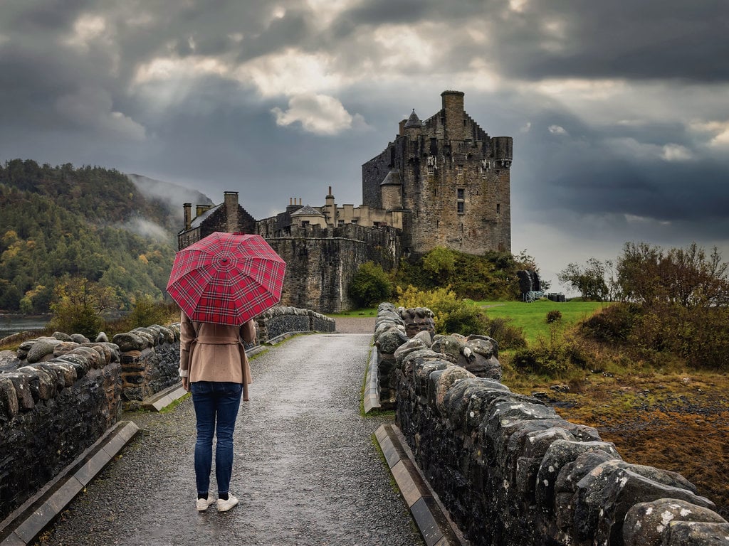 Eilean Donan Castle on a Rainy Day, Scotland