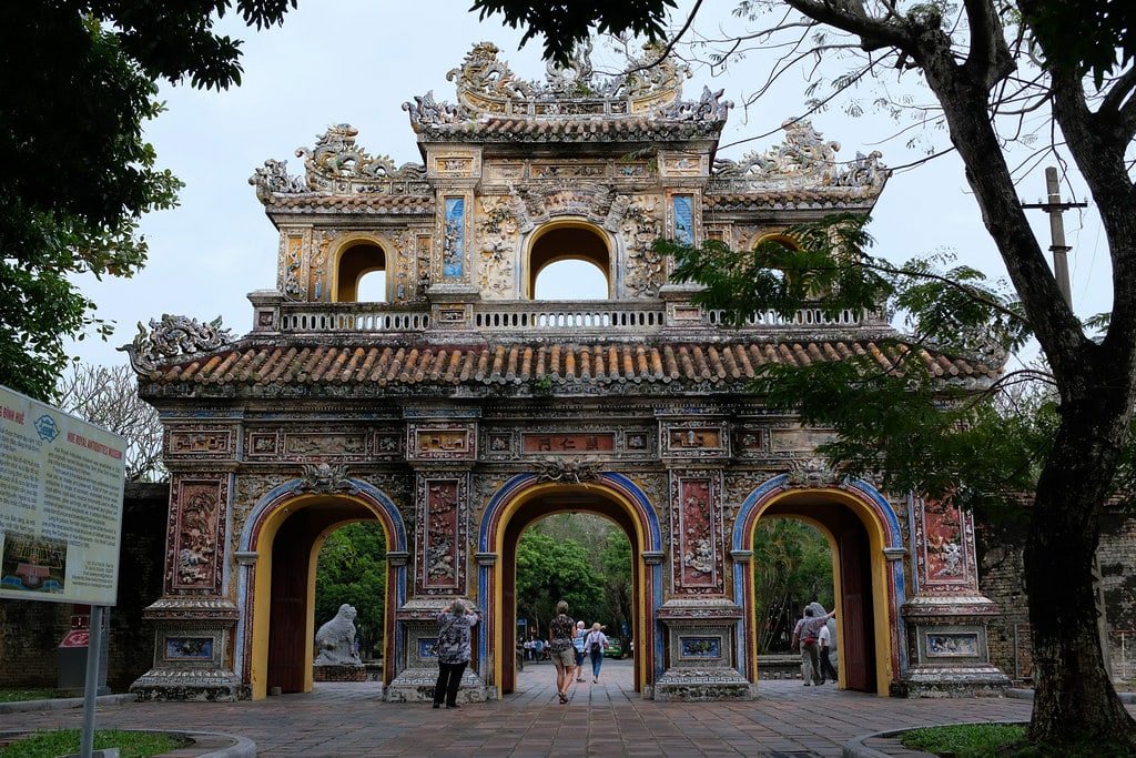 Hue park entrance in Vietnam