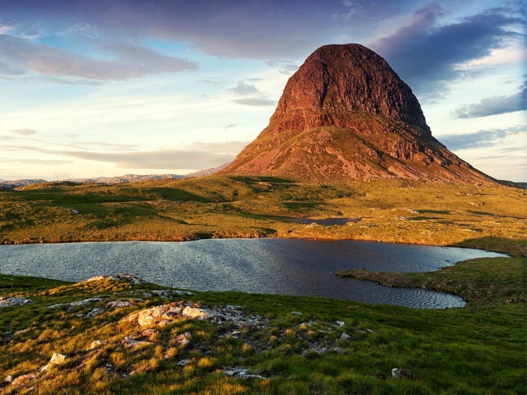 Suilven mountain at sunset