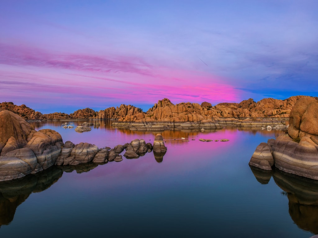 Sunset Above Watson Lake Granite Dells