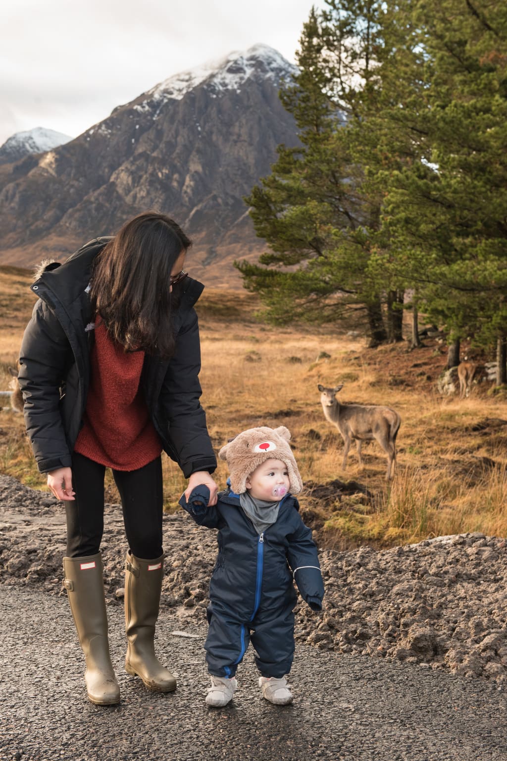 Creating memories in the Scottish highlands during the winter