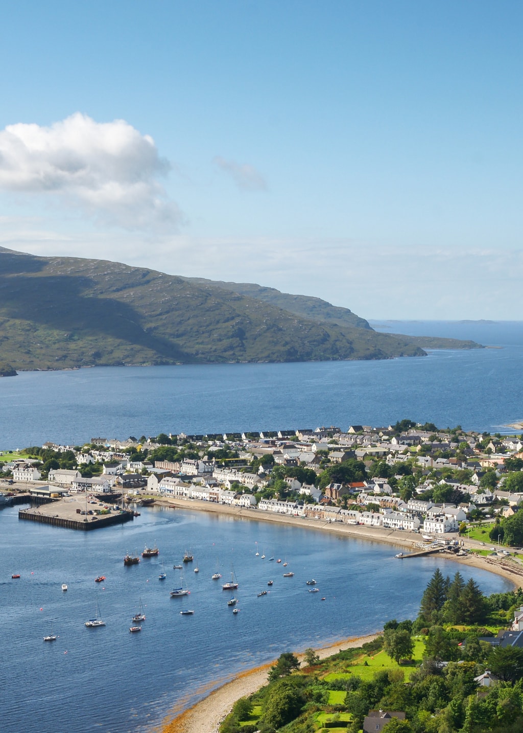 View over Ullapoool and Loch Broom in Scotland