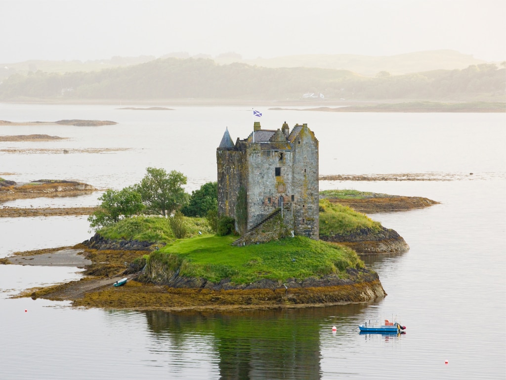 Castle Stalker in Scotland western highlands