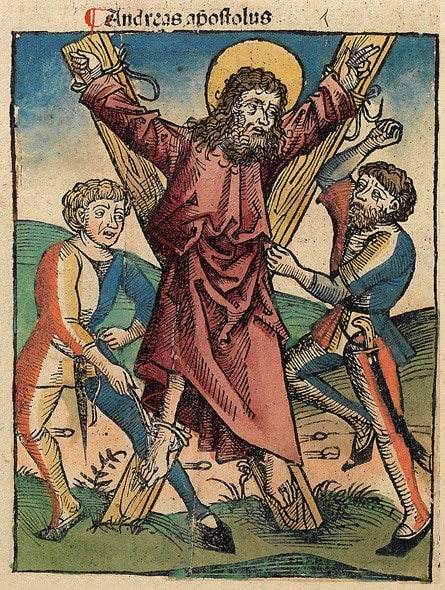 Martyrdom of Saint Andrew in the Nuremberg Chronicle