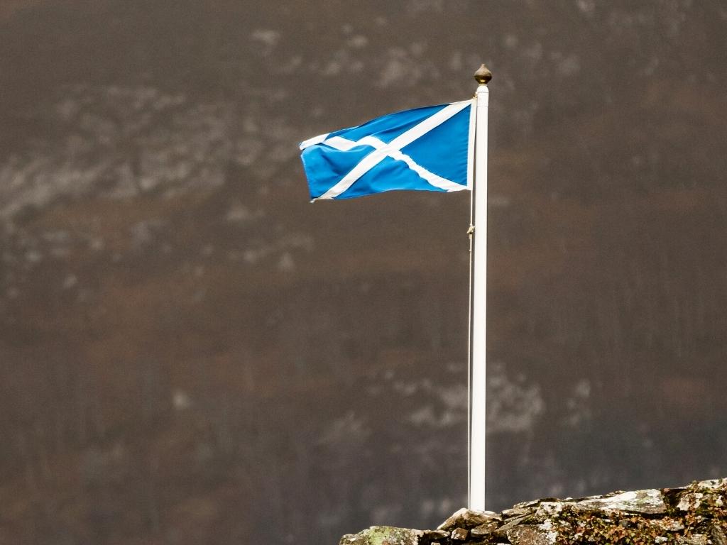 The Saltire, the Official Flag of Scotland