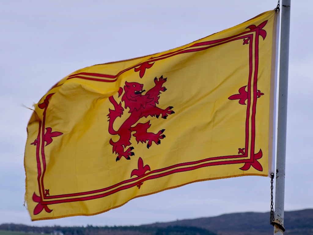 The Scottish Lion Rampant Flag