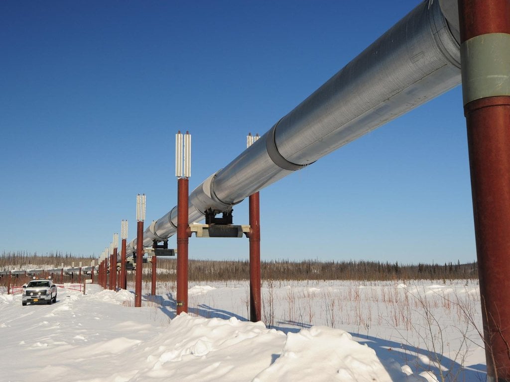 A view of the Trans-Alaska Pipeline