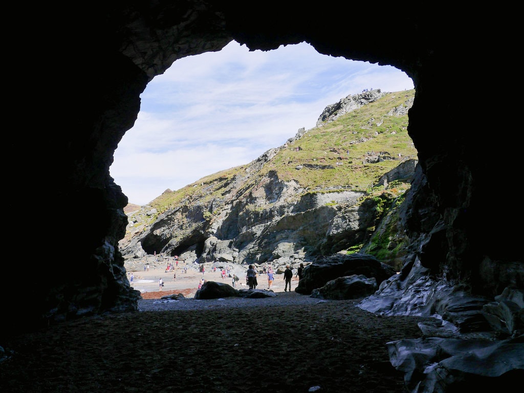 Inside Merlin’s Cave During Low Tide