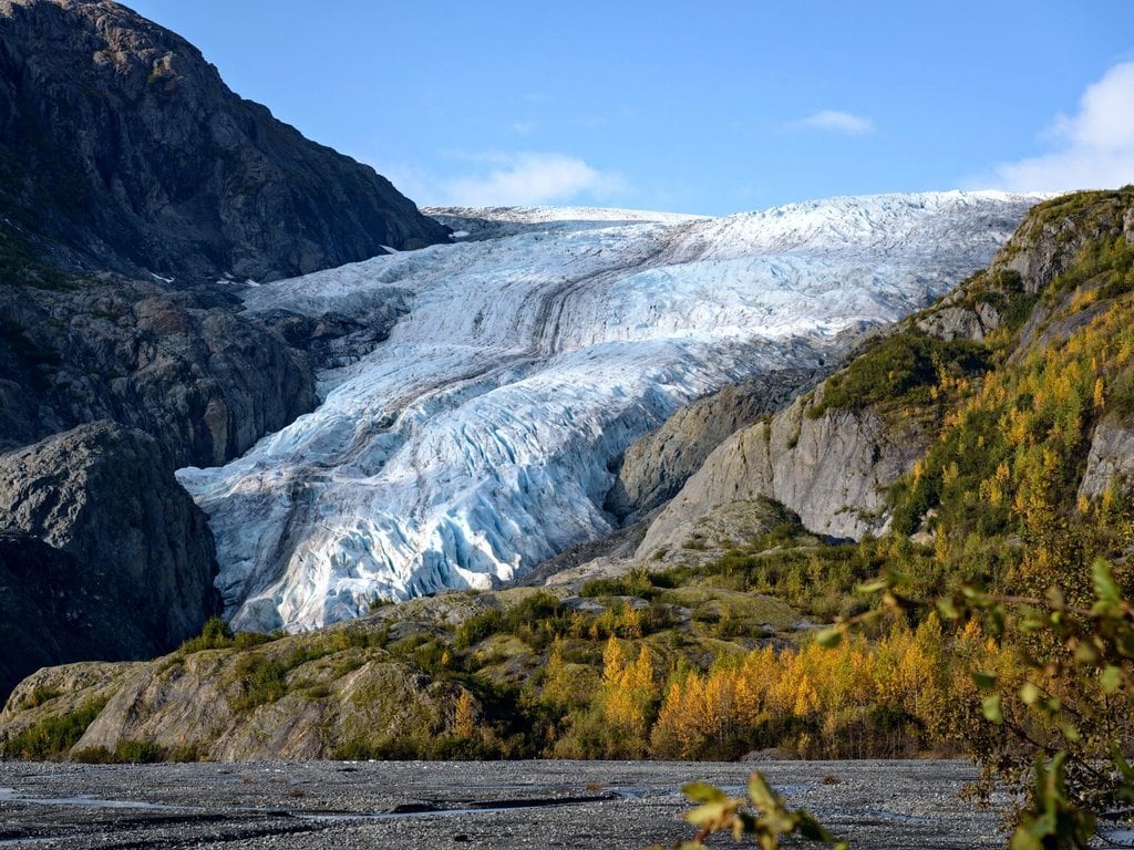 A view of the Exit Glacier Icefield in Alaska