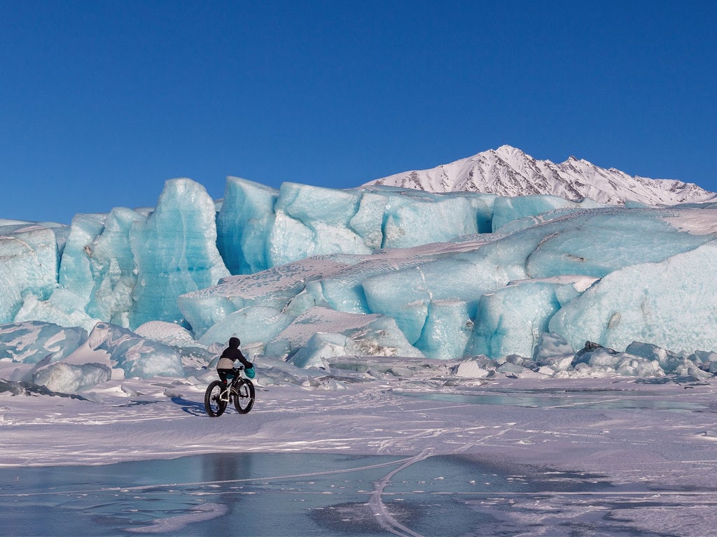 Fat Biking on Knik Glacier, Alaska