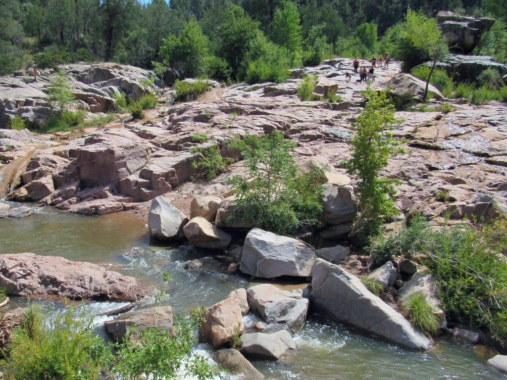 Group of Hikers Near the Allison Creek Waters