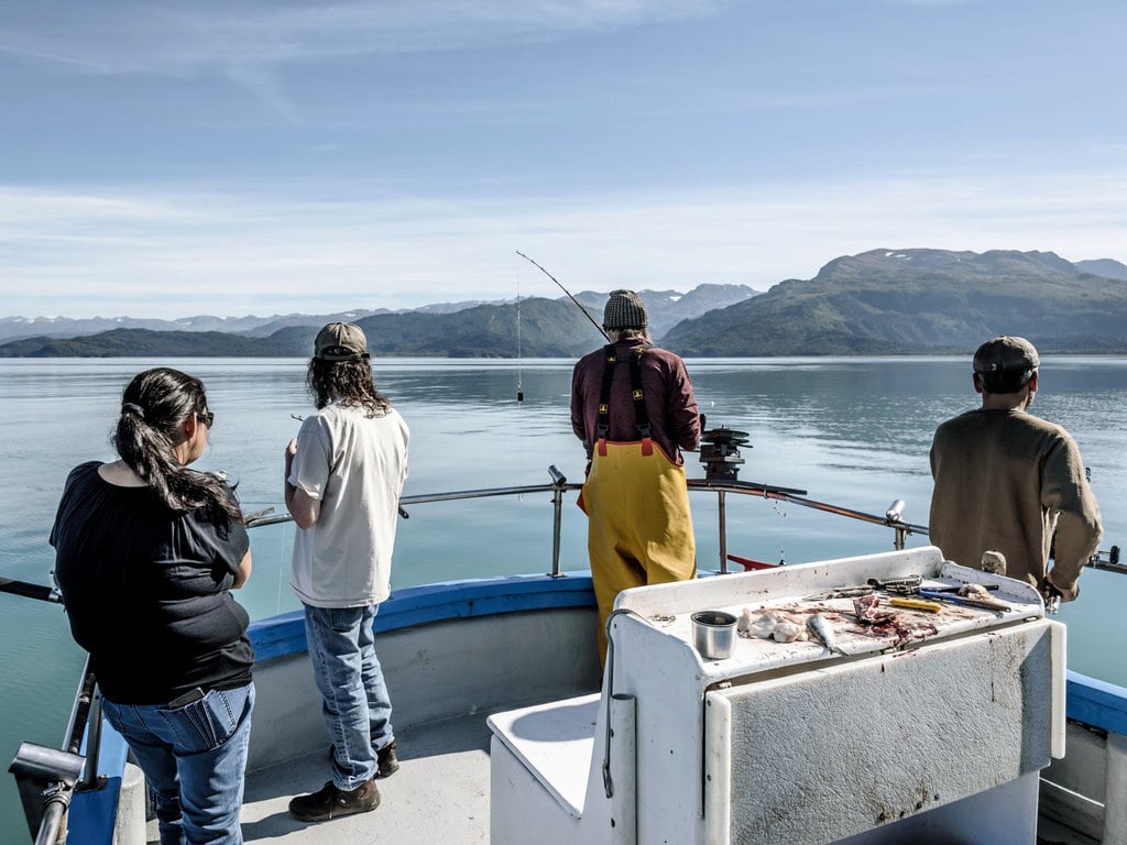 Halibut Fishing in Seward from a Charter Boat
