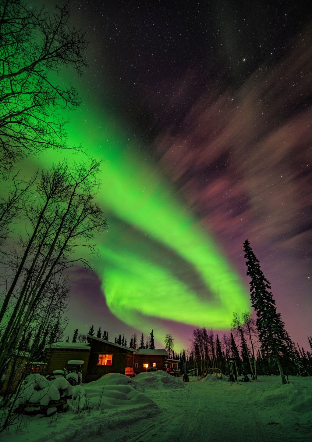 Northern Lights in North Pole, Fairbanks, Alaska