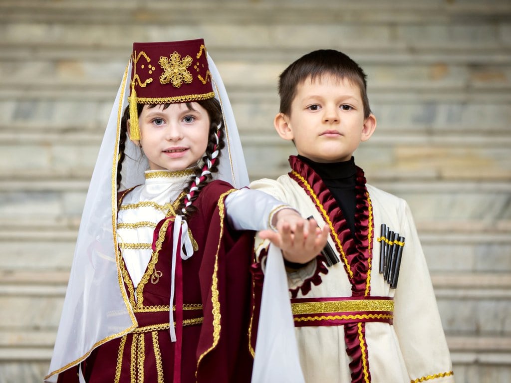 Georgian Kids in Traditional Clothes