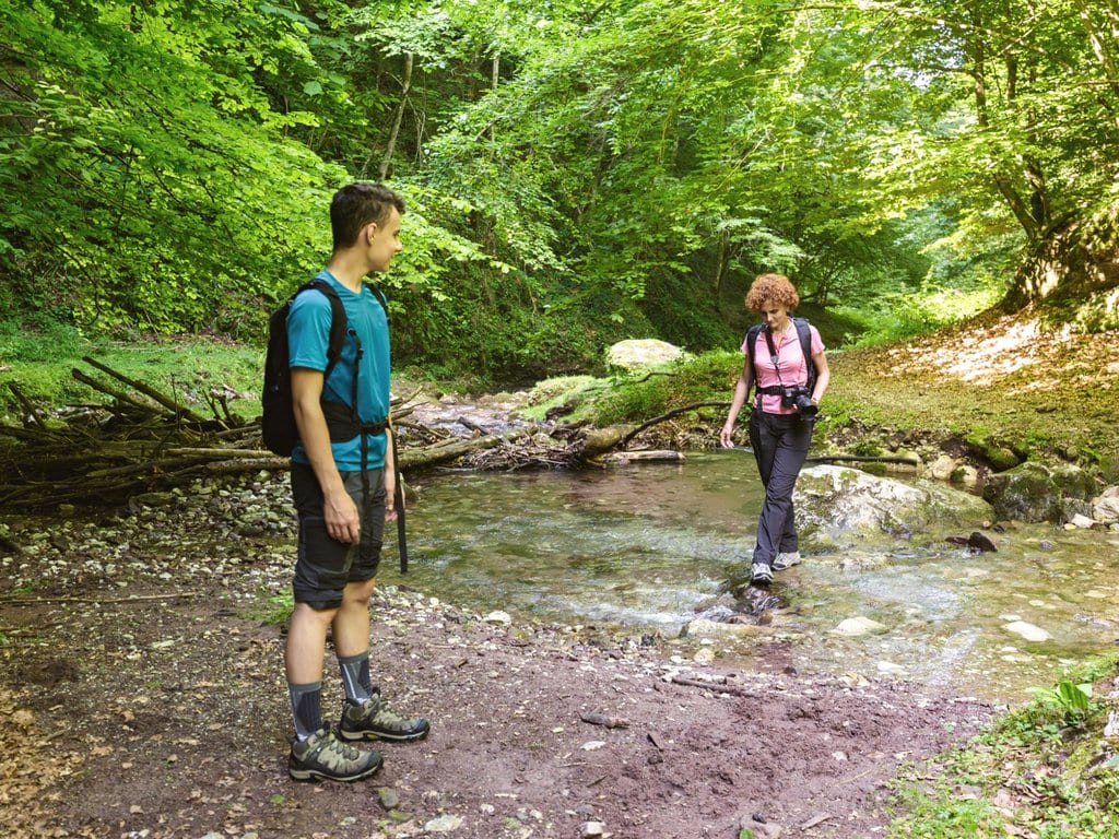 Hiking in a Creek