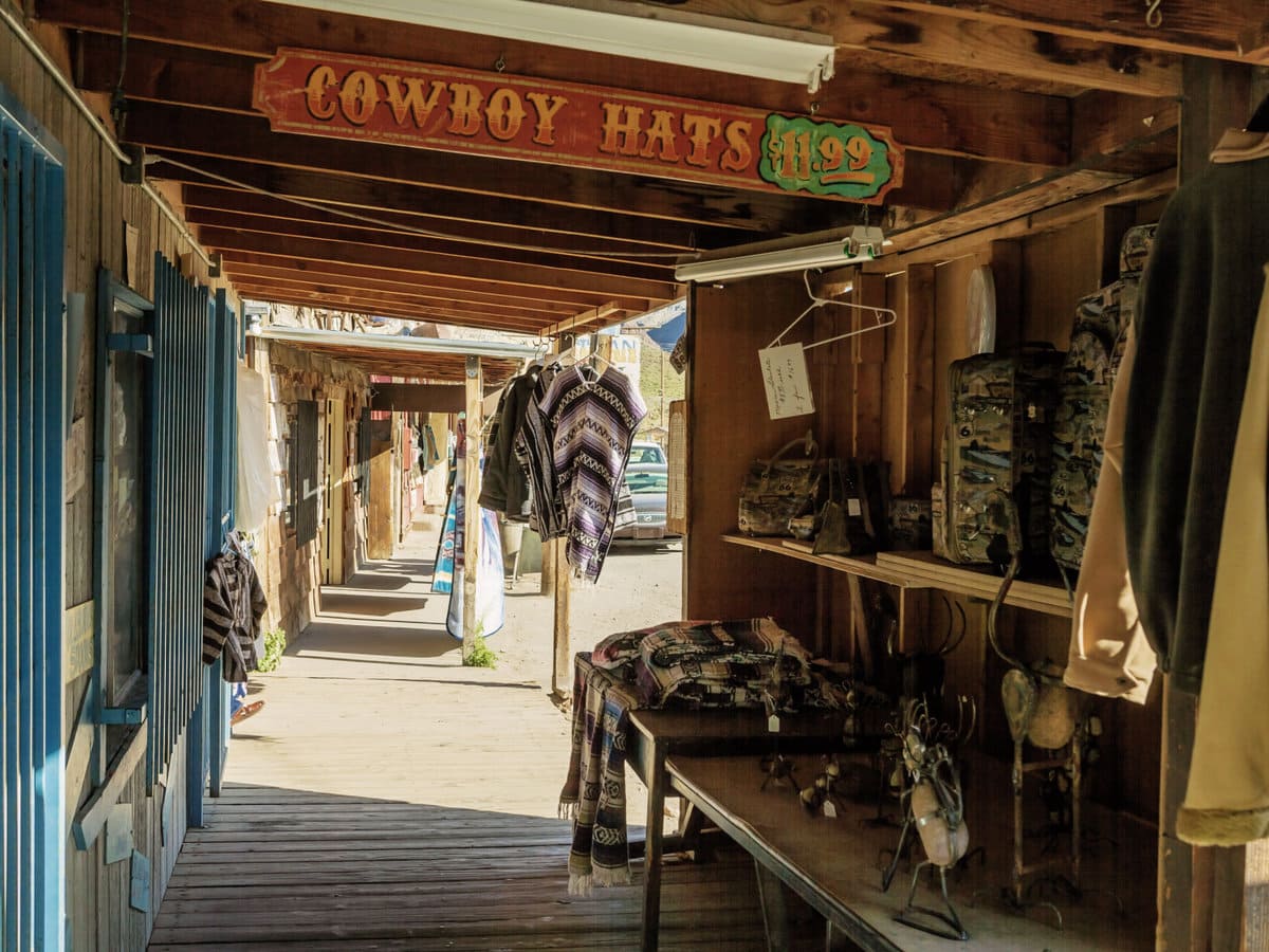 A souvenir shop in Oatman, Arizona