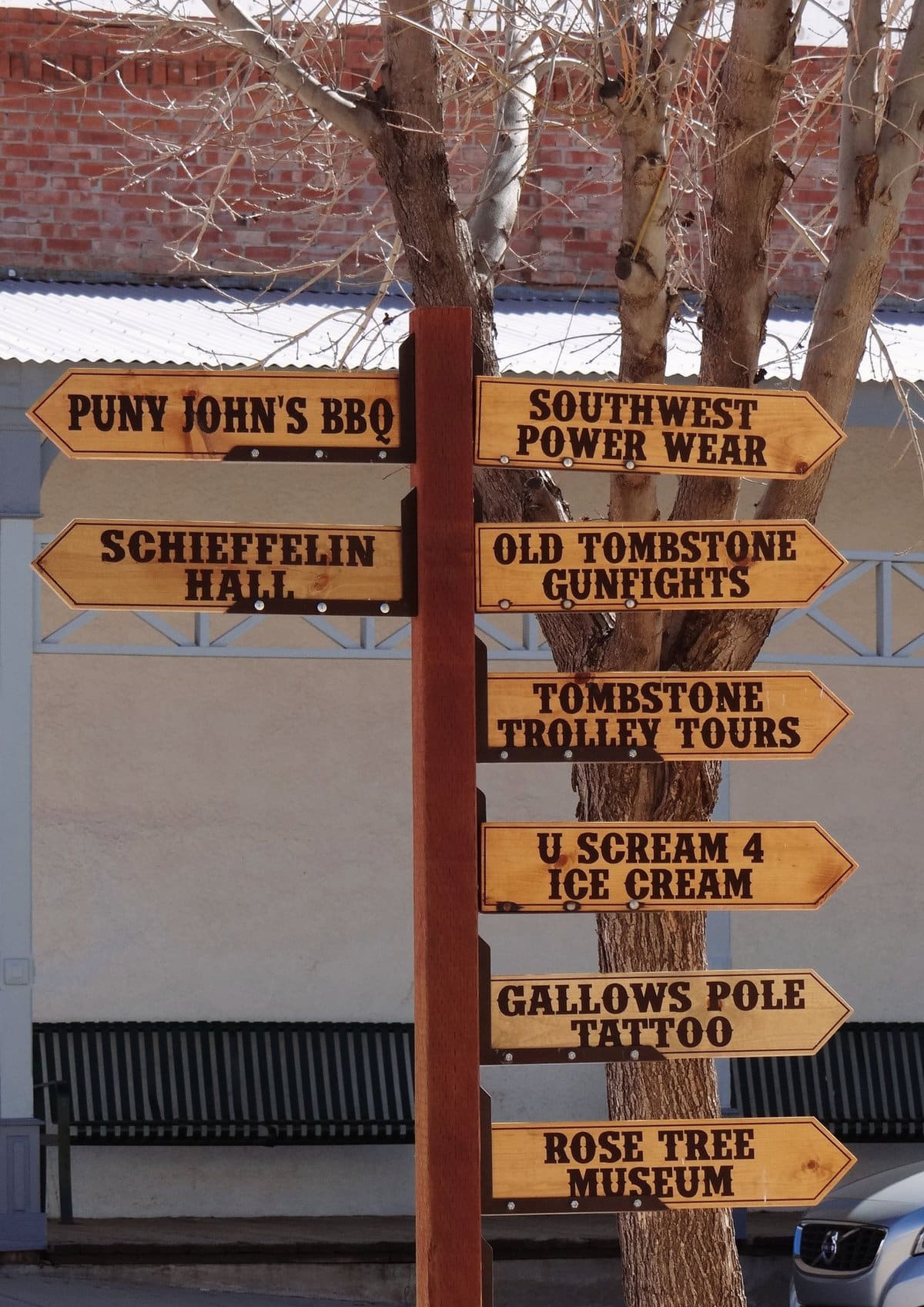 A street sign in Tombstone, Arizona