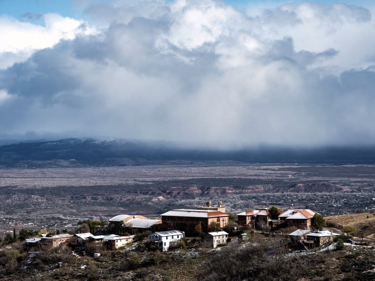 An abandoned ghost town and factory in Jerome, Arizona