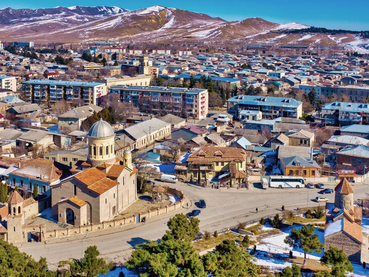 An aerial view of Gori, Georgia