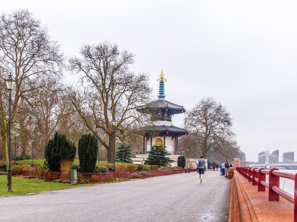 Battersea Park cycling route