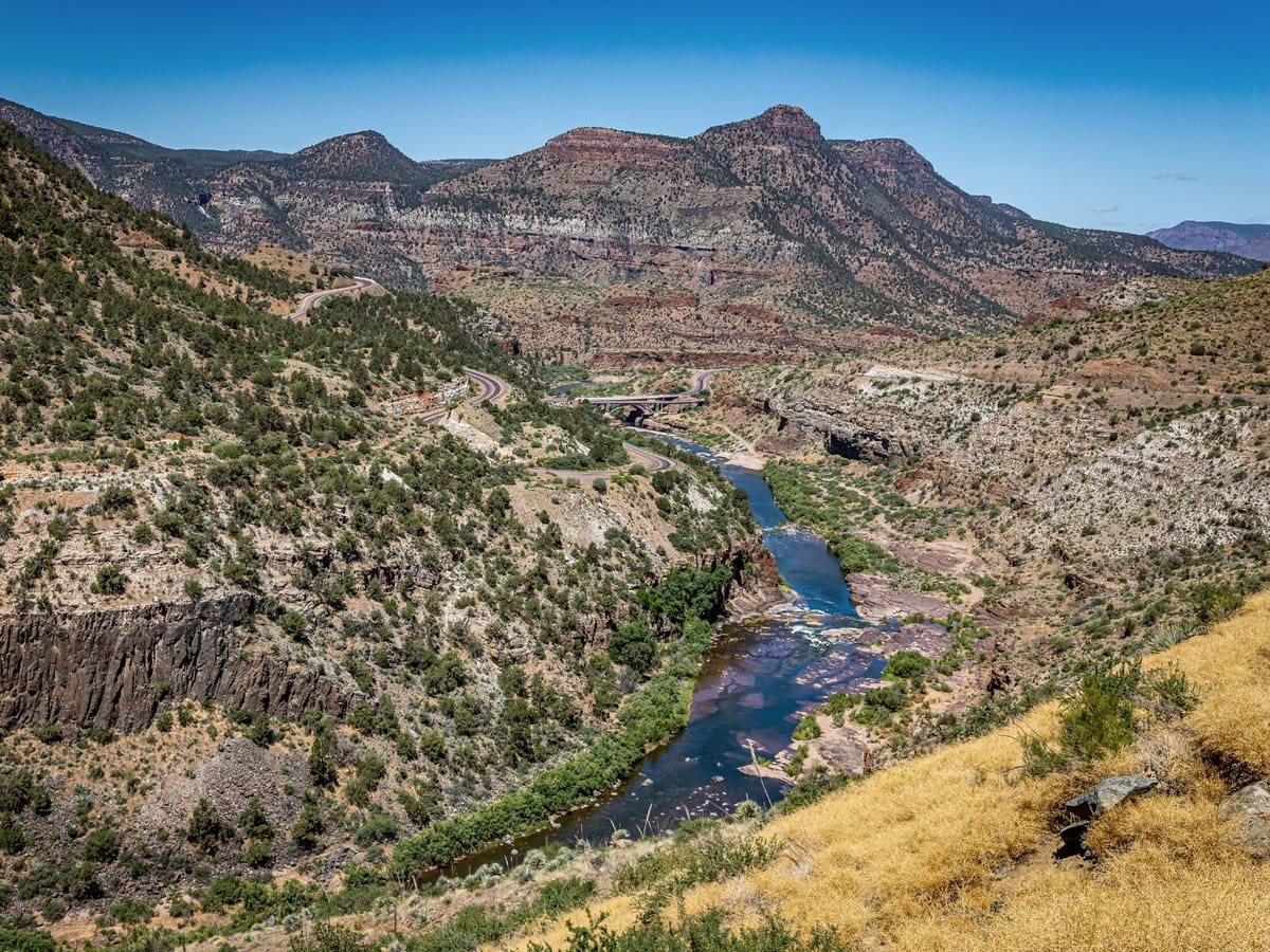 Salt River Canyon in between Globe and Show Low, Arizona