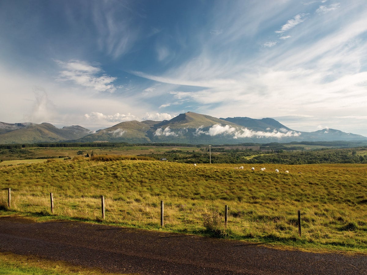 A view of Ben Nevis in Scotland along the The Caledonia Way route