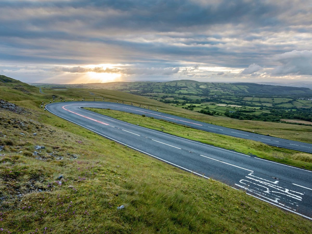 The A4069 Black Mountain Pass in South Wales