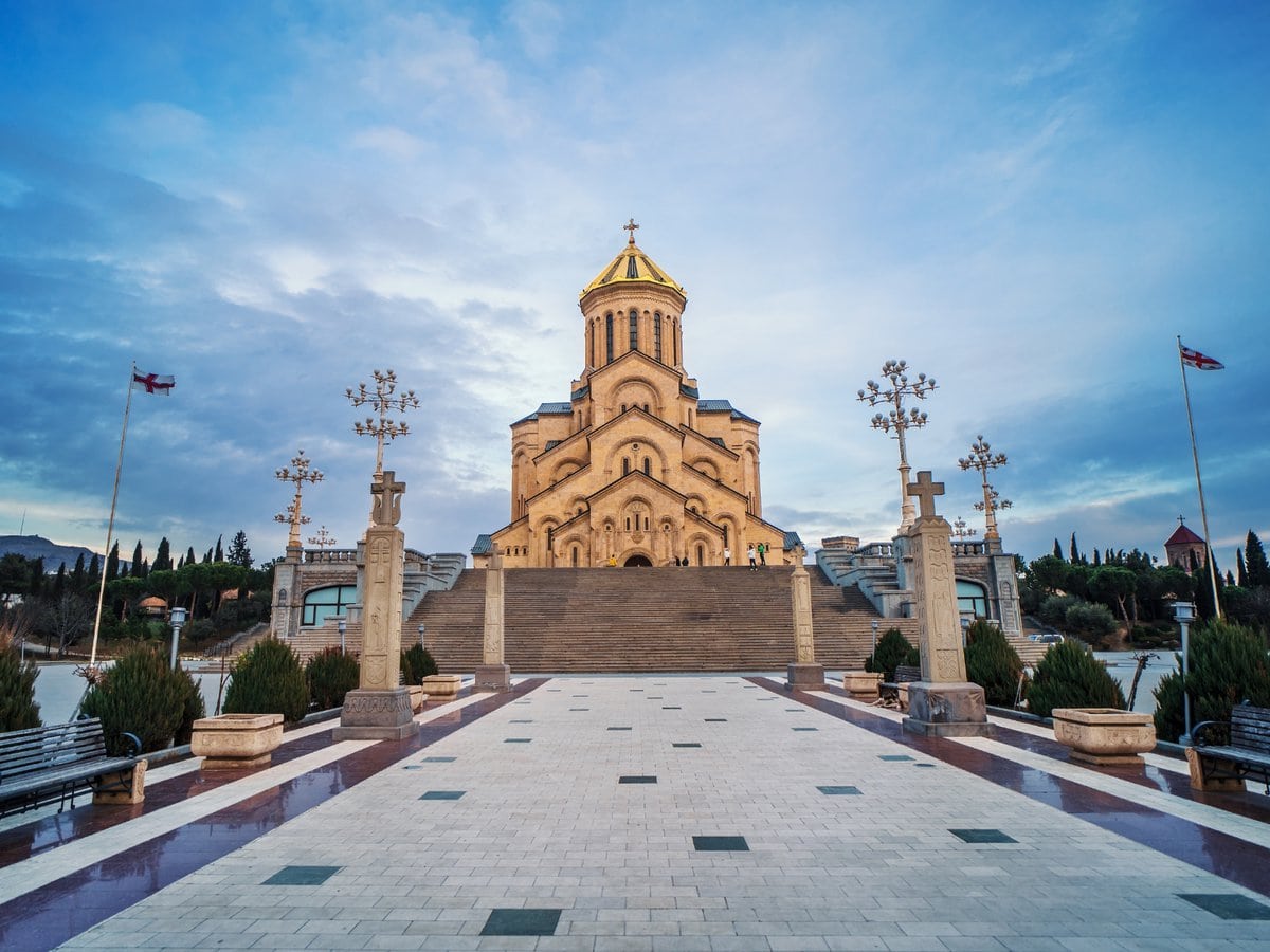 The Holy Trinity Cathedral in Tbilisi, Georgia