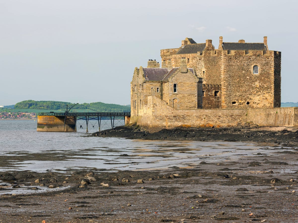 Blackness Castle on the Forth River with Low Tide