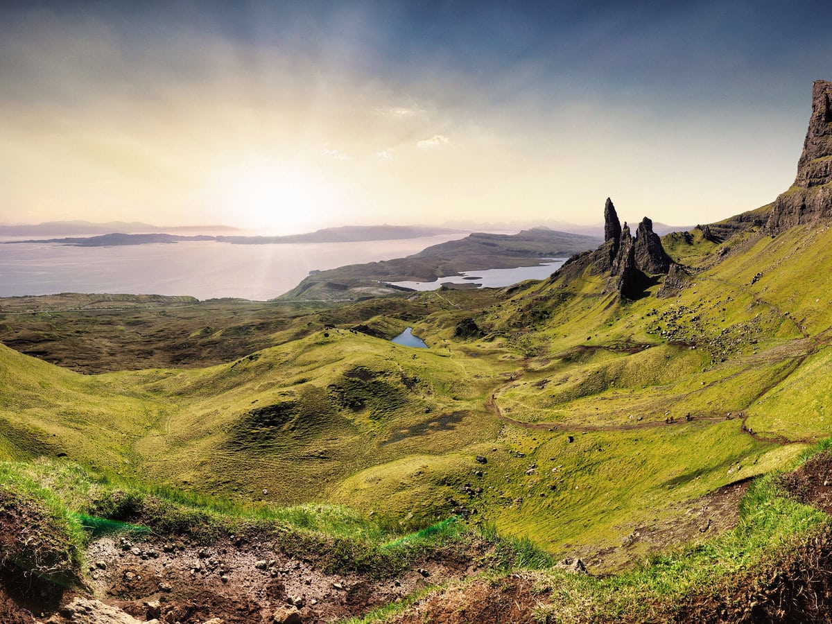 Old Man of Storr rock formation at Isle of Skye