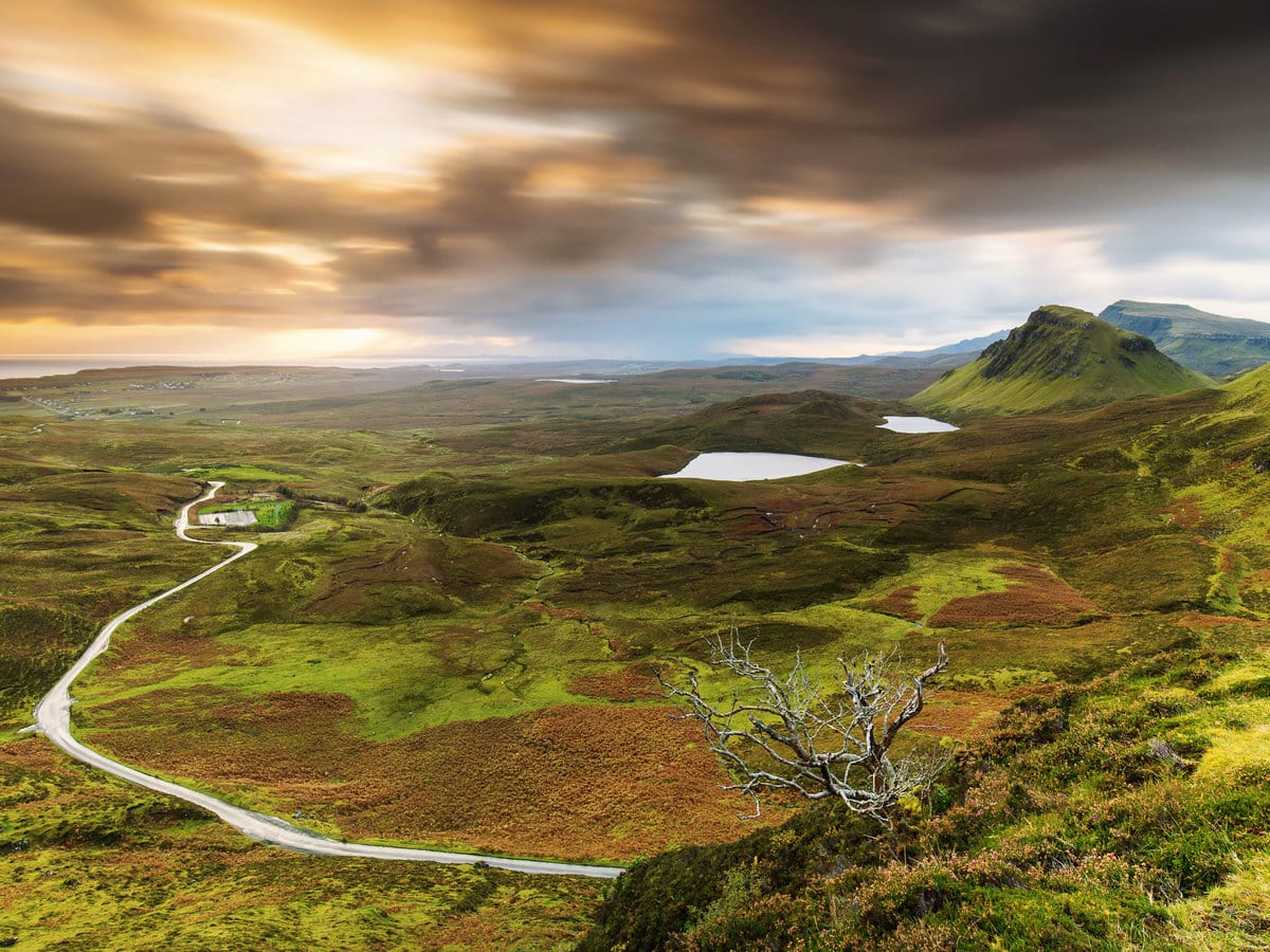 Quiraing Mountains in the Isle of Skye