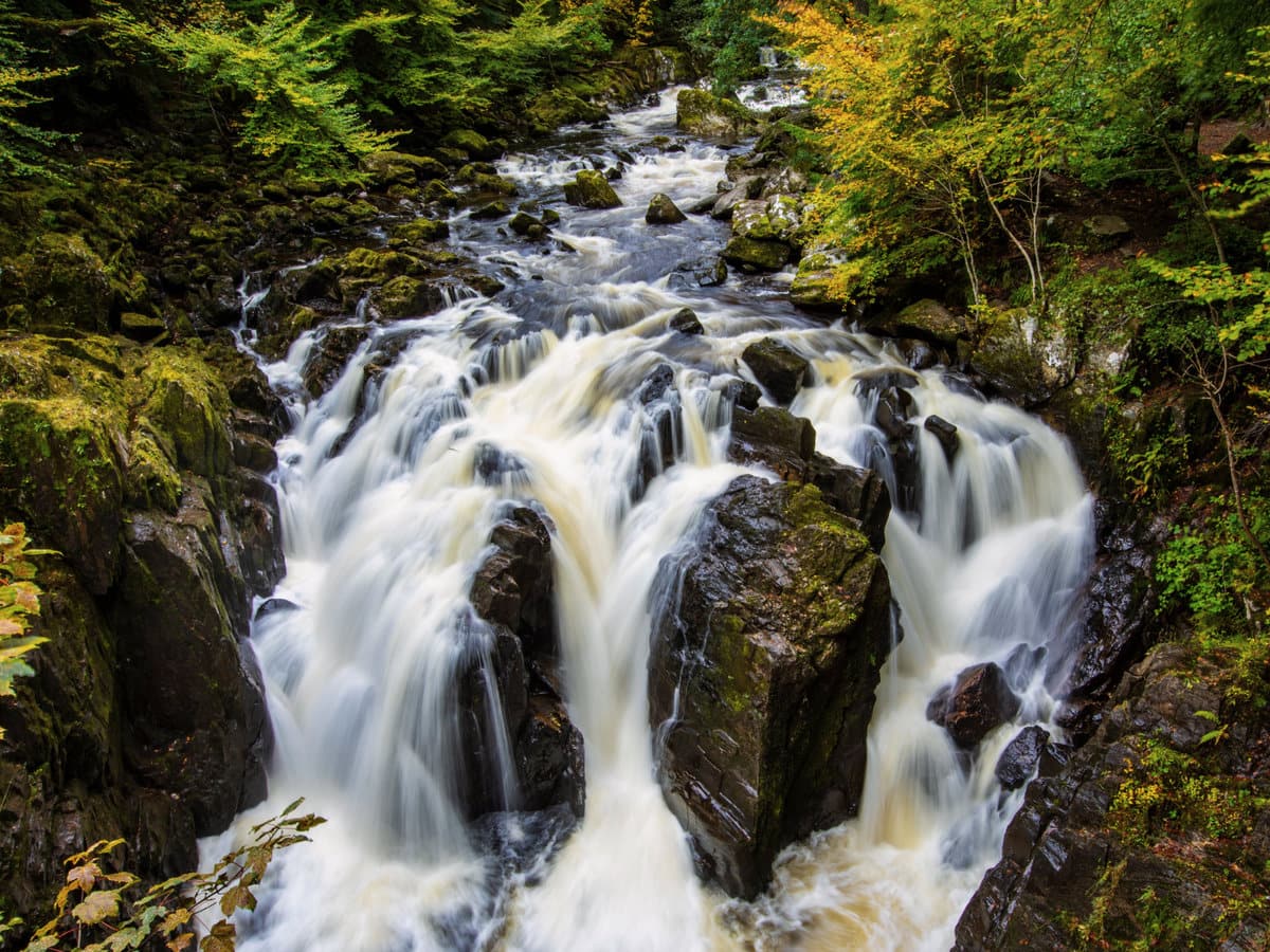 Black Linn Waterfall in Dunkeld, Scotland