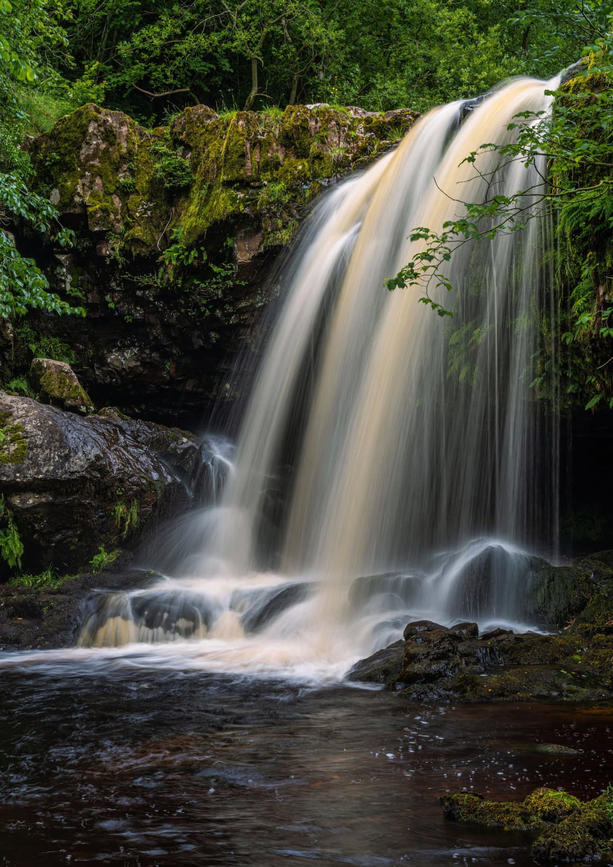 Campsie Glen Waterfalls in Glasgow, Scotland