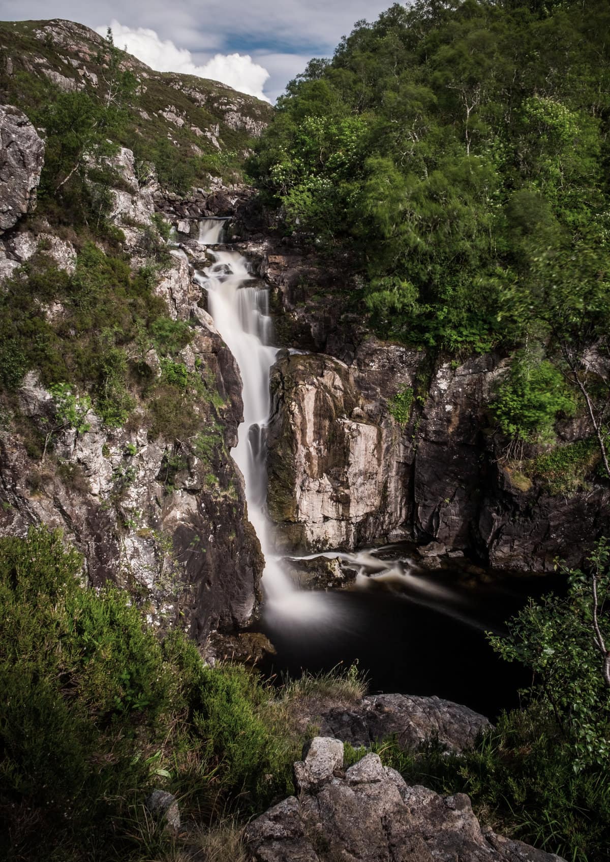 Falls of Kirkaig in Scotland