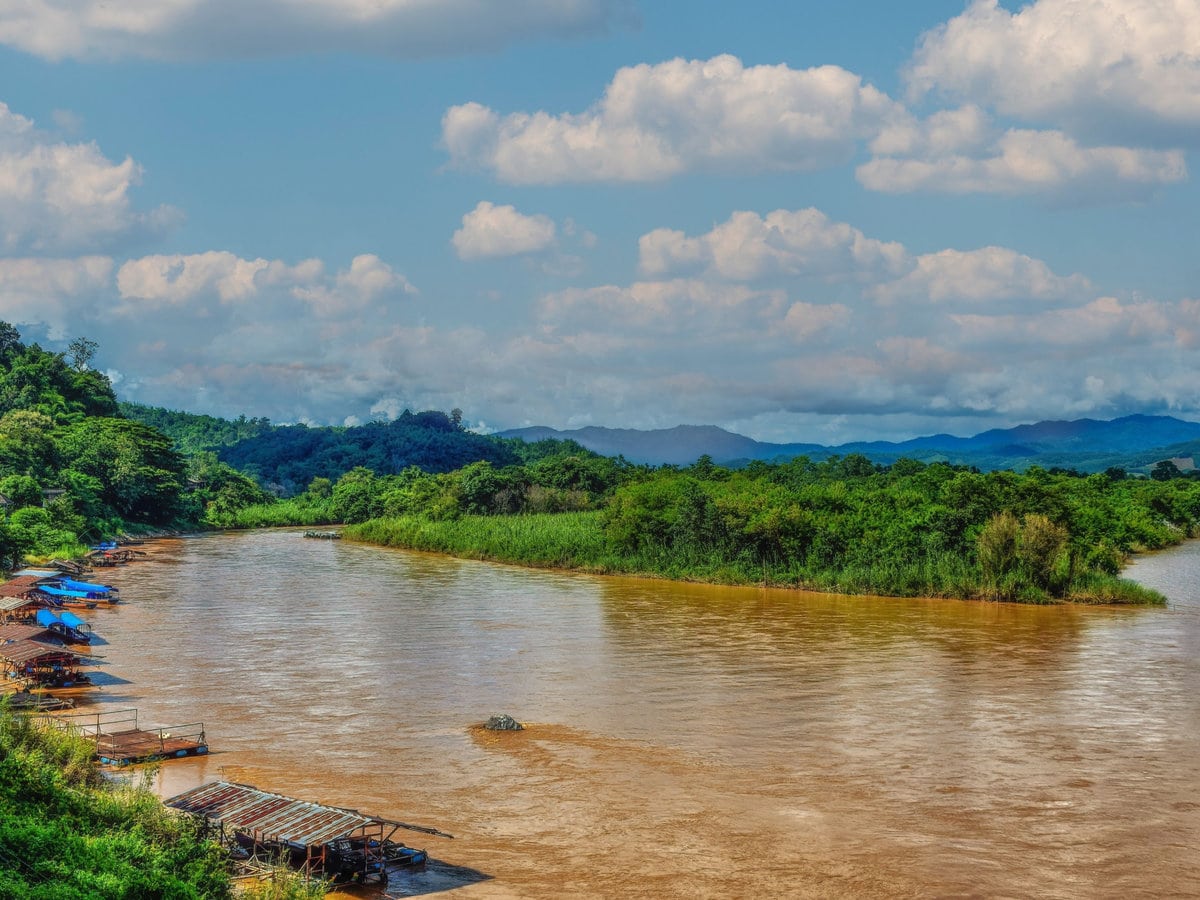 Golden Triangle between Laos, Myanmar and Thailand