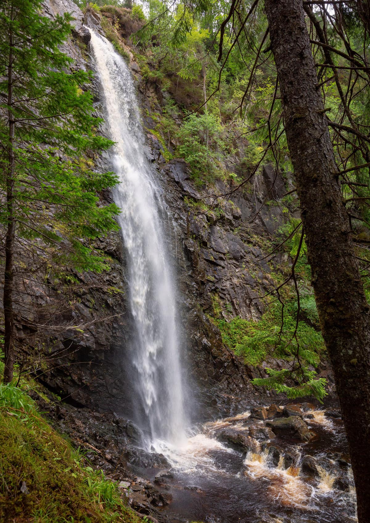 Plodda Falls in Tomich, near Glen Affric, Scotland