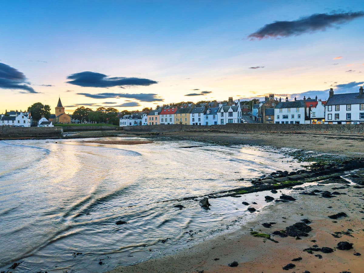A beautiful sunset over Anstruther in Fife, Scotland