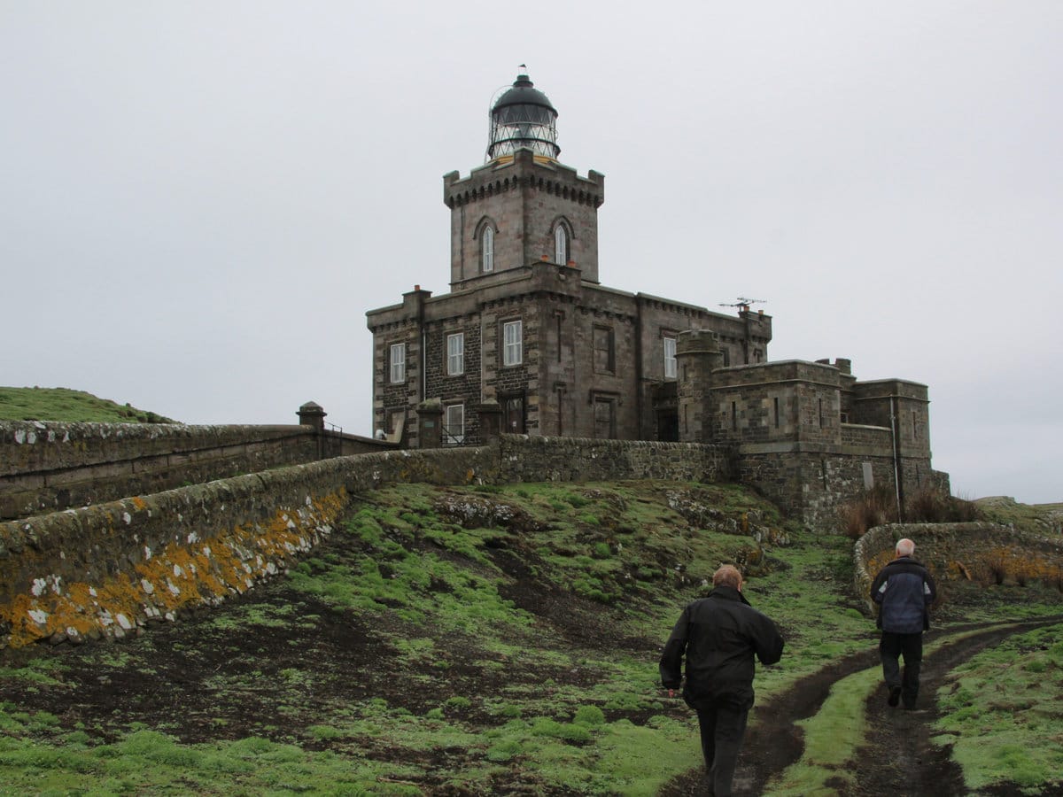 Victorian lighthouse building on the Isle of May in Scotland