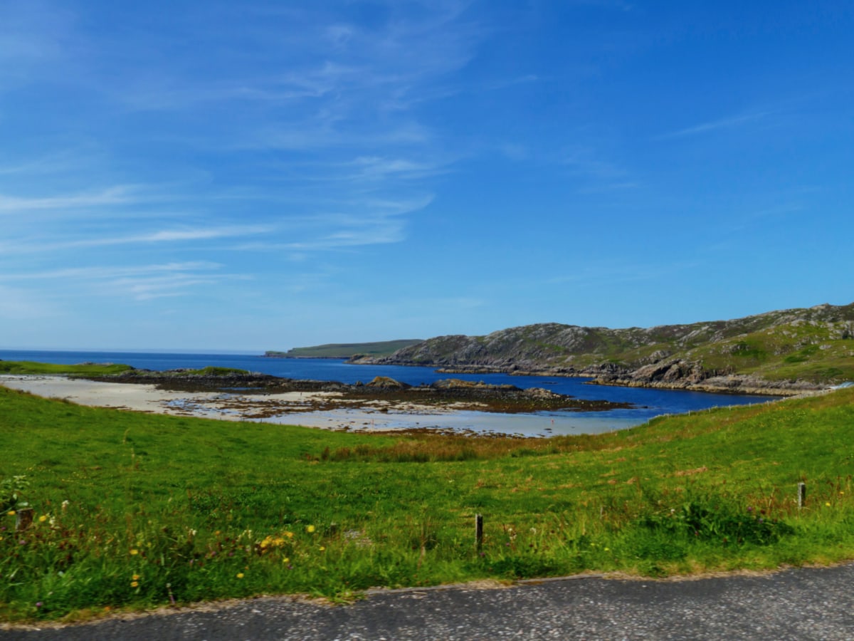 View over Scourie Bay in Scotland