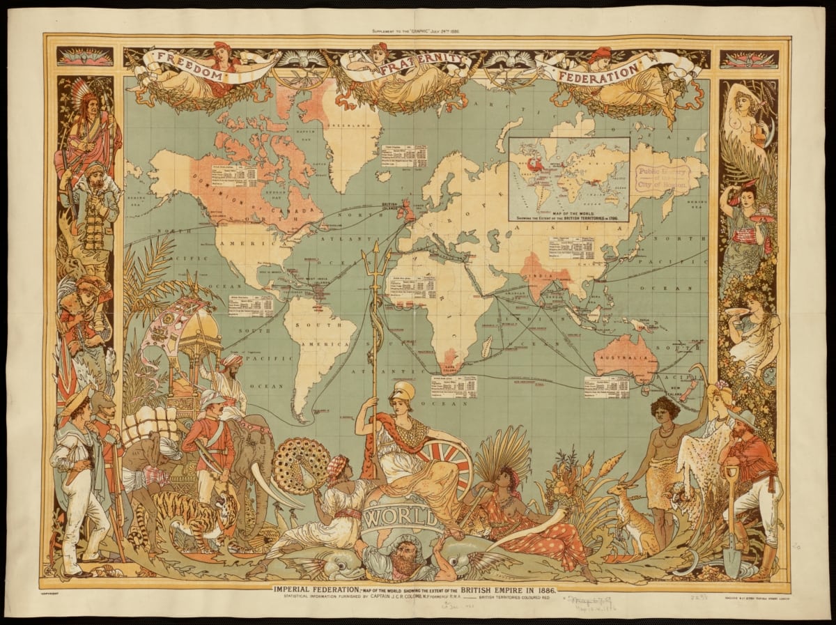 British Empire Map in 1886